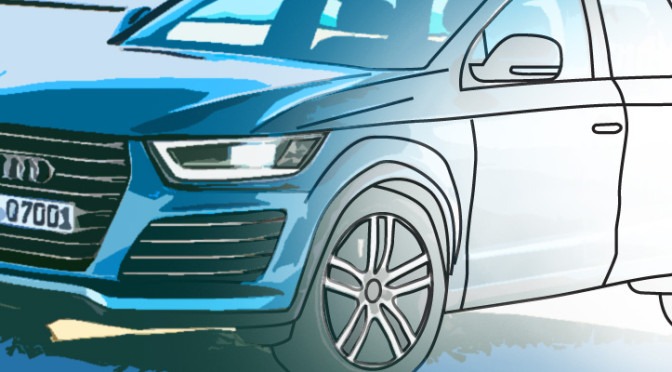 Раскраска Audi Q7 2014