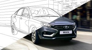 Раскраска Лада Веста НГ 2025 для мальчиков