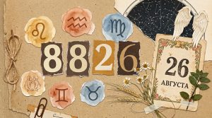Иллюстрация в стиле скрап-букинг для статьи о дне ангельского числа 826