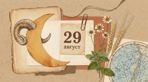 Иллюстрация в стиле скрап-букинг для гороскопа на 29 августа