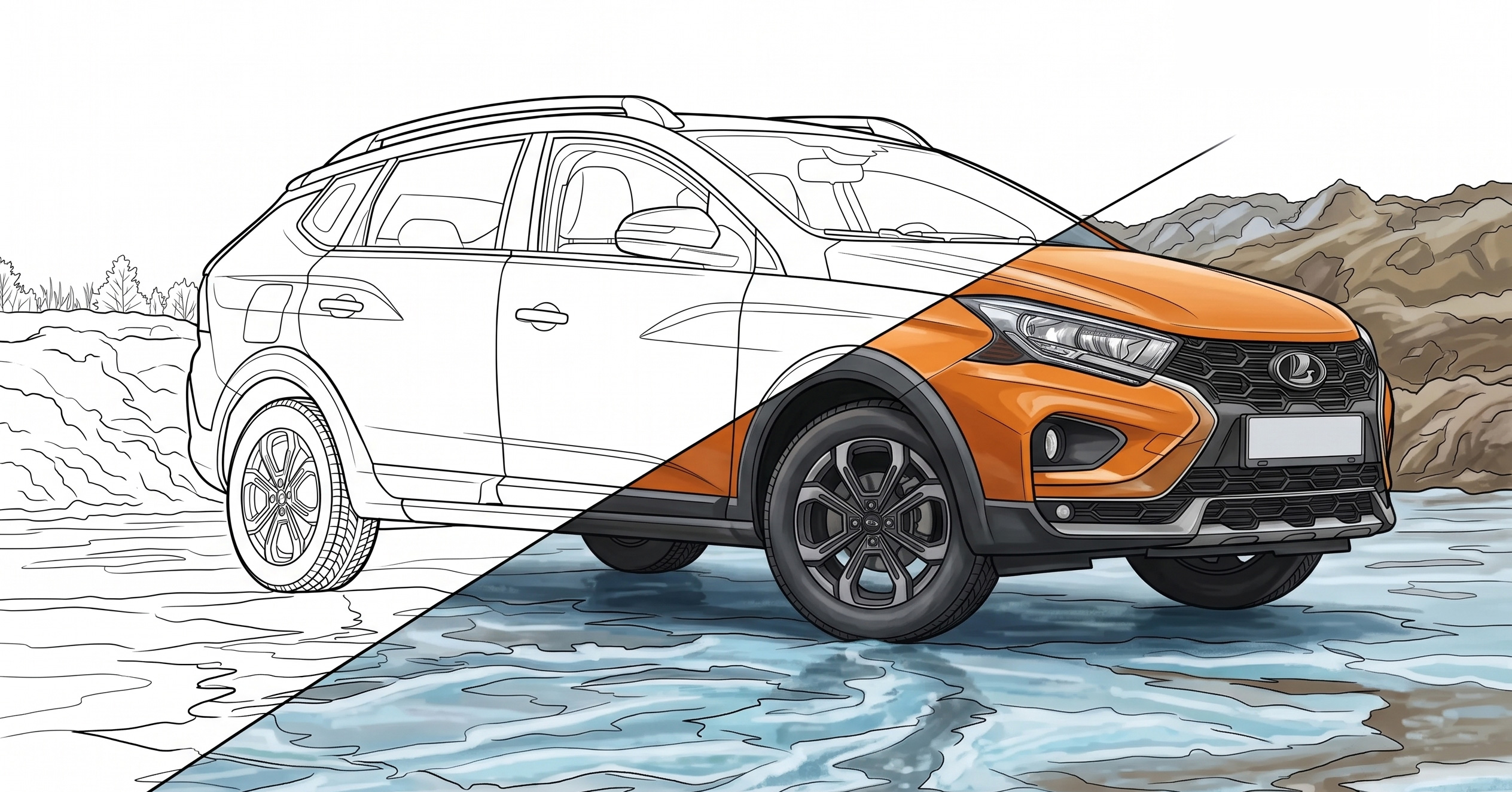 Вы сейчас просматриваете Раскраска Lada Iskra SW Cross: скачай и распечатай бесплатно
