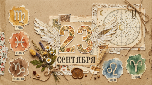 Иллюстрация в стиле скрап-букинга для статьи о дне ангельского числа 923