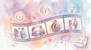 Любовный гороскоп на неделю 21–27 сентября: один разговор может изменить всё — проверьте, что вас ждёт Иллюстрация в стиле мягкой акварели для любовного гороскопа на неделю 21–27 сентября